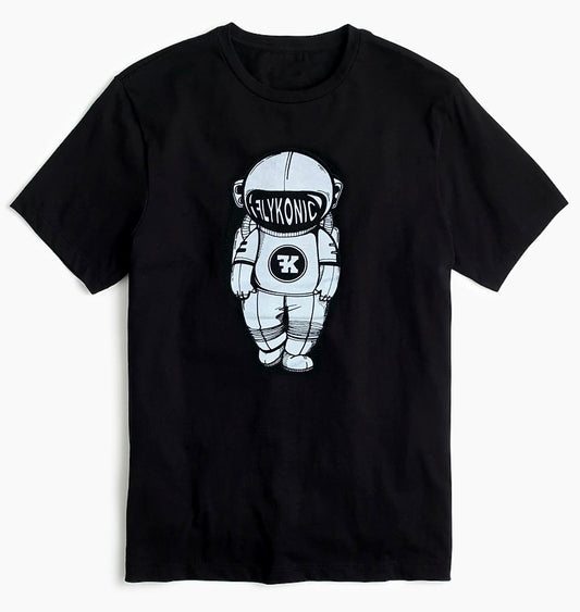 Flykonic Astronaut Tee on Black